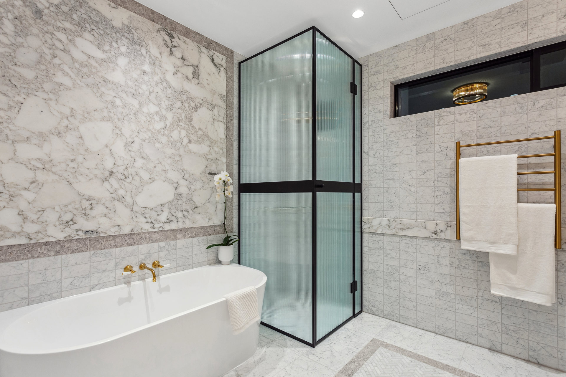 Master Bathroom with Shower and Bath at No 29. at 7 Field Street by Willing Property in Mt Lawley